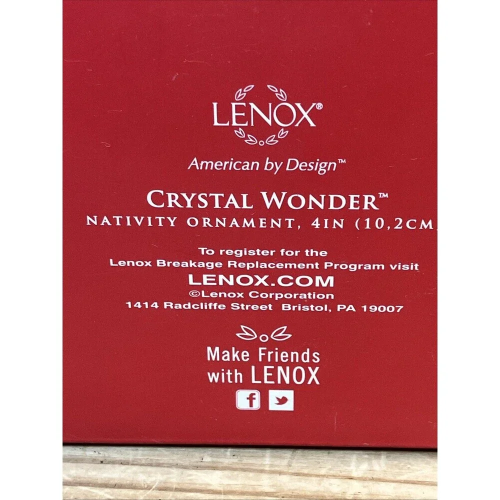 Lenox American by Design Crystal Wonder Nativity Scene Christmas Ornament 4 In